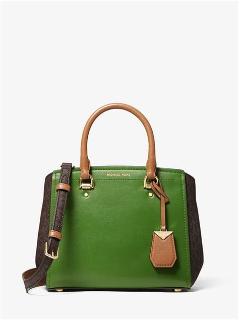 Benning Medium Leather and Logo Satchel 